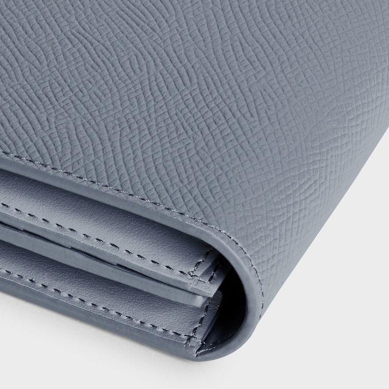 Bicolour Large strap wallet in grained calfskin | CELINE